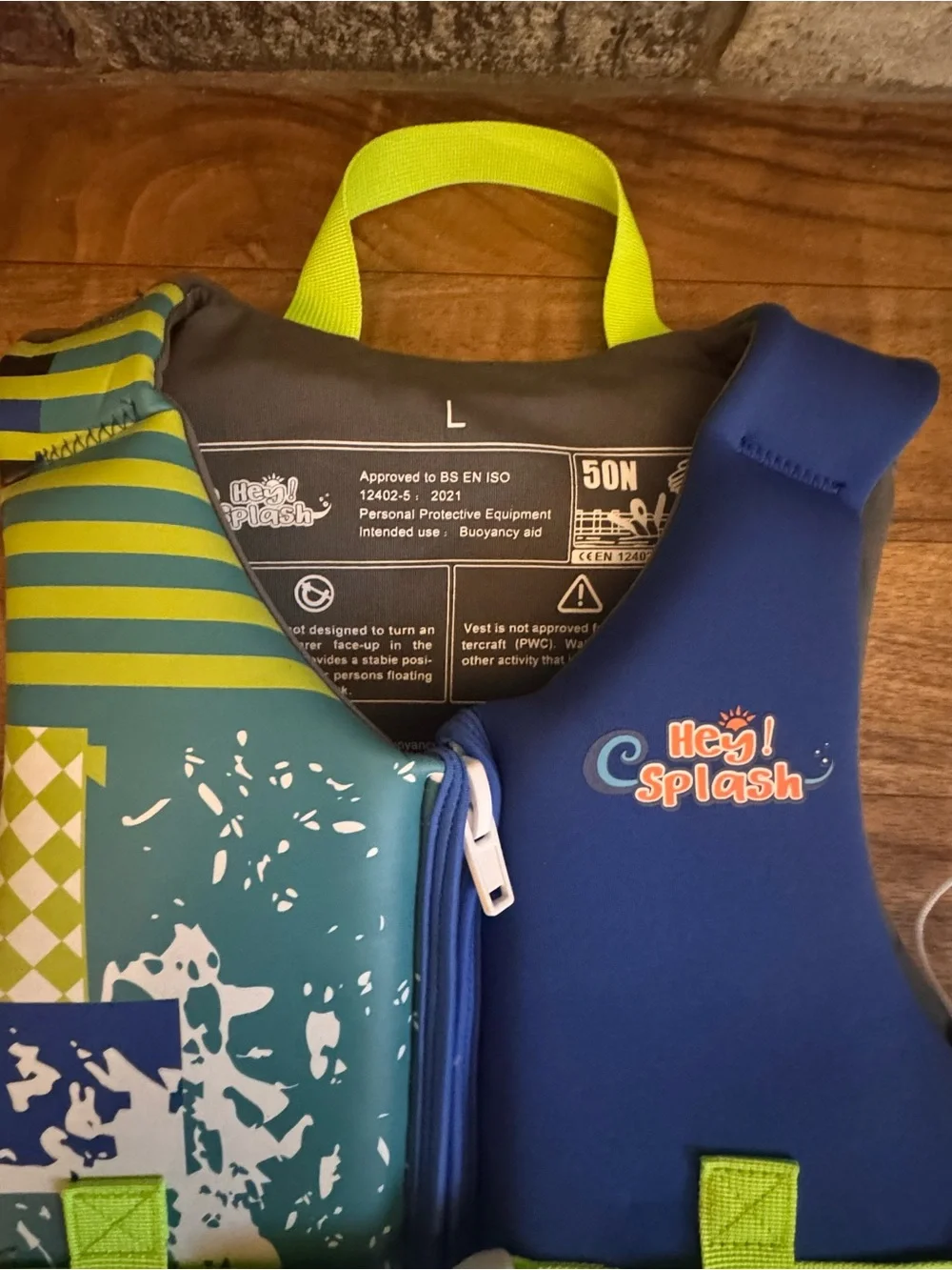 Hey Splash Kids Swimming Vest Buoyancy Aid Size L 6 to 9 Years